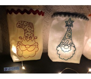 Stickserie ITH - Lichtbeutel Stylish xmas Gnomes